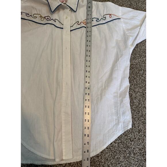 Vintage G.W. Division Of Graff Women's Size 16 Long Sleeve Western Blouse - Picture 5 of 6